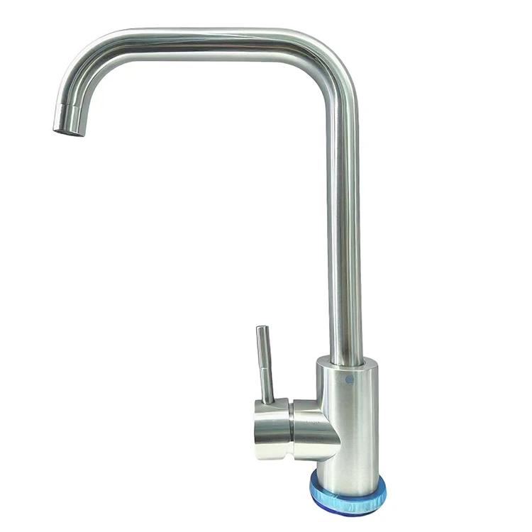 Gooseneck Brushed Mixer Faucet Dapur