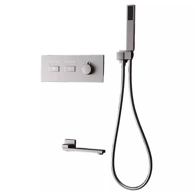 Kepala Pancuran Dwi-Outlet Gelap Gelap Minimalis