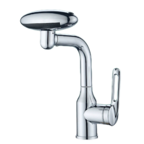 Faucet Besen Sembur Atas Cermin Perak